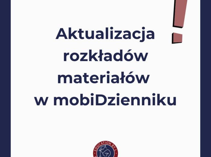 Instrukcja zmiany rozkładu materiału | mobiDziennik