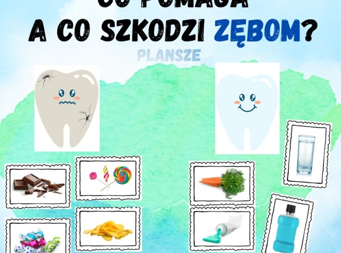 Produkty, które szkodzą lub pomagają zębom.