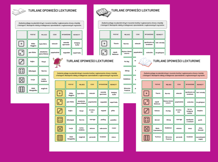 TURLANE OPOWIEŚCI LEKTUROWE - lektury kl.4-6 – opowiadanie – ćwiczenia redakcyjne
