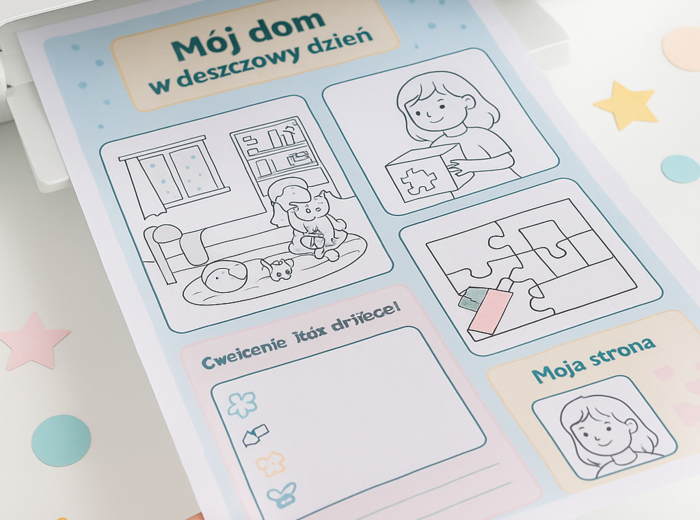 Karty pracy „Mój dom w deszczowy dzień”