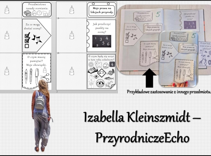 Przedmiotowe zasady oceniania (PZO) z przyrody (klasa 4). Interaktywna notatka do wycinania, zginania i wypełniania przez ucznia.