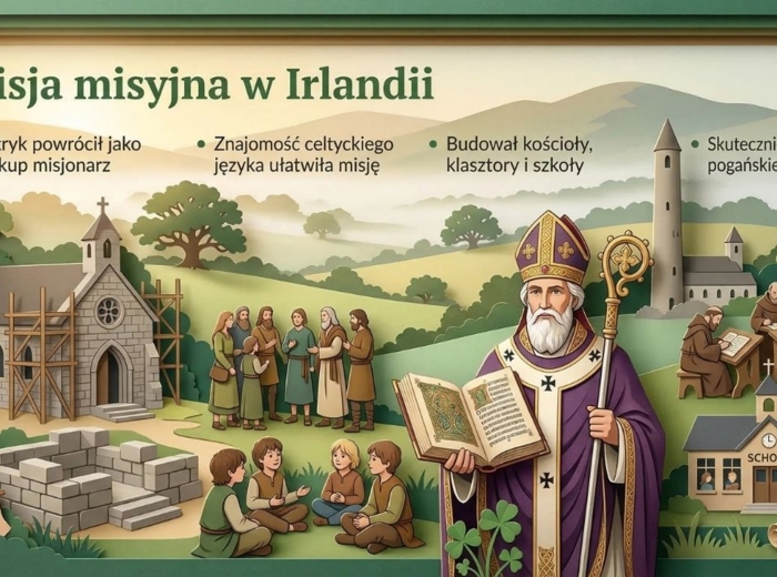 Dzień Świętego Patryka - Irlandia, symbole i tradycje (gazetka szkolna / prezentacja, 19 plansz)