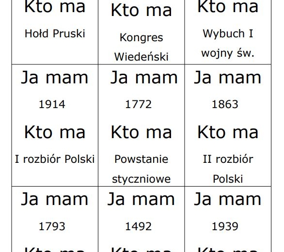 Gra "Ja mam ... kto ma...?"