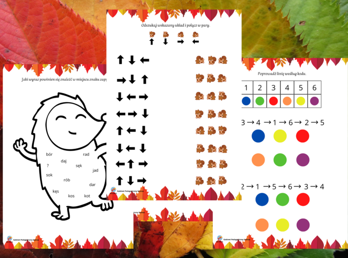 Jesienne zadania na koncentrację dla klas 4-6