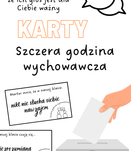 Karty - "Szczera godzina wychowawcza", dla wychowawcy klas 4-8/szkoła średnia