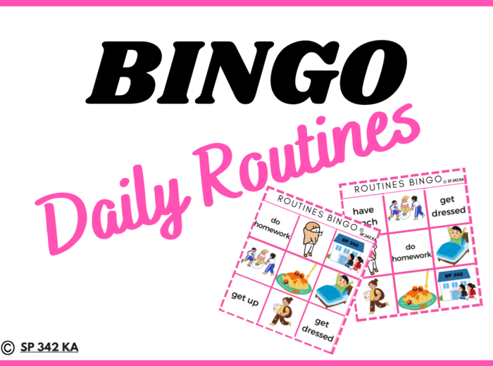 BINGO Daily routines