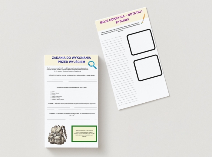 Zabawa w tropienie śladów. Szukanie w okolicy śladów przyrody