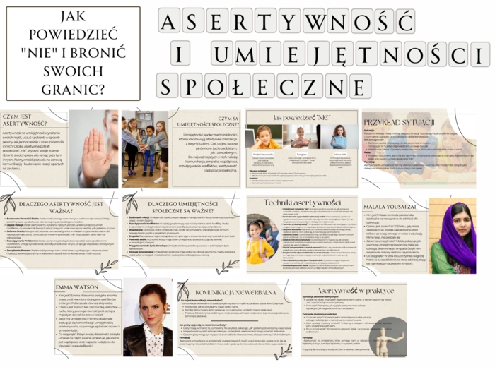 ASERTYWNOŚĆ I UMIEJĘTNOŚCI SPOŁECZNE - gazetka