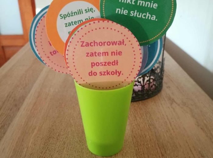 zdania złożone współrzędnie -ćwiczenia patyczki