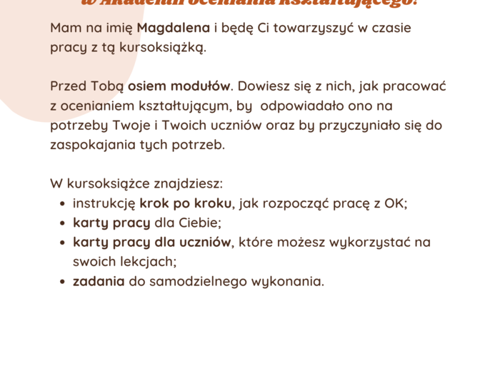Kursoksiążka: Akademia oceniania kształtującego