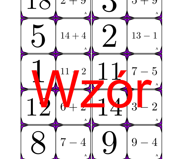 Domino - Dodawanie i odejmowanie do 20 | matematyka