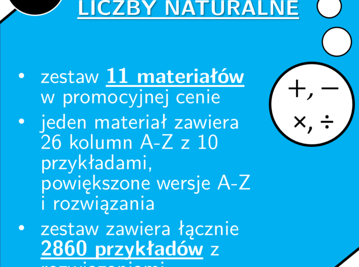 Naturalne liczby | matematyka | zestaw promocyjny