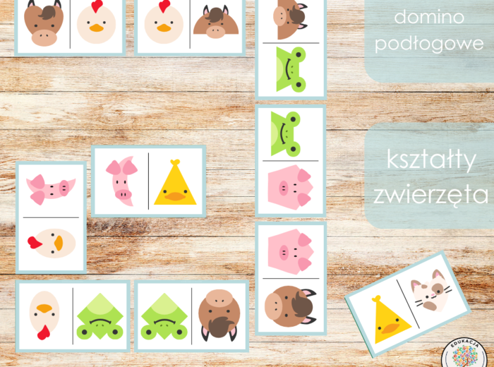 Domino podłogowe - kształty zwierzęta
