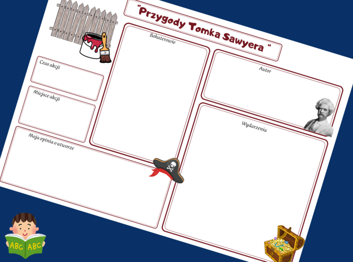 "PRZYGODY TOMKA SAWYERA" – karta pracy – świat przedstawiony