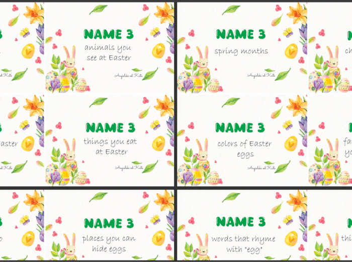 Easter (Wielkanoc) gra Name 3 /56 kart