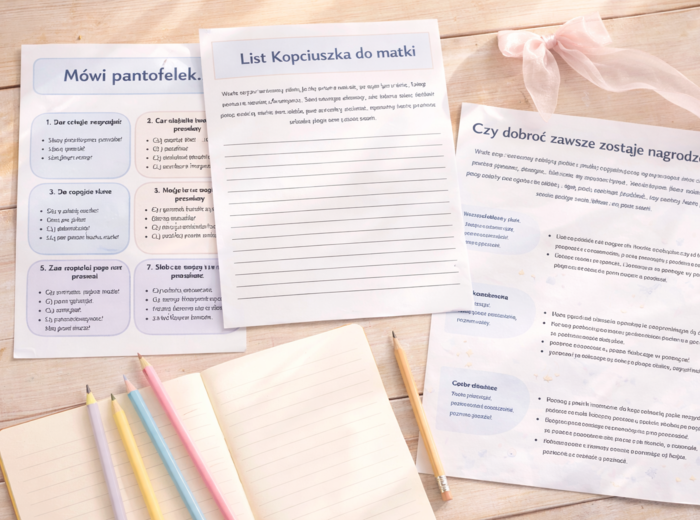 Kopciuszek – kreatywne karty pracy PDF do druku | język polski, matematyka i plastyka | klasy 1–3