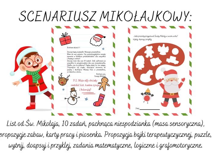 Ho, ho, ho - pakiet Mikołajkowy, Magiczne Mikołajki – Listy, Zabawy, Karty Pracy i Świąteczne Niespodzianki! Święty Mikołaj
