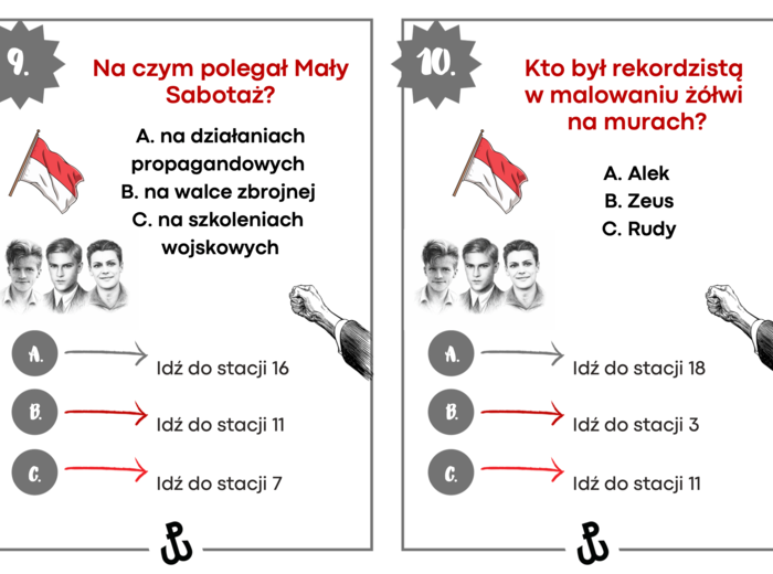 "Kamienie na szaniec" - STACJE ZADANIOWE (lekcja w ruchu)