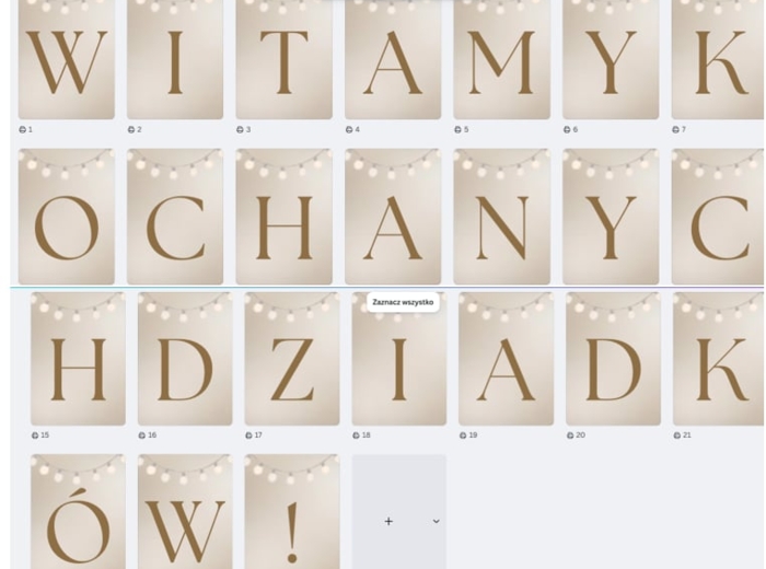 WITAMY KOCHANYCH DZIADKÓW! NAPIS NA PRZEDSTAWIENIE