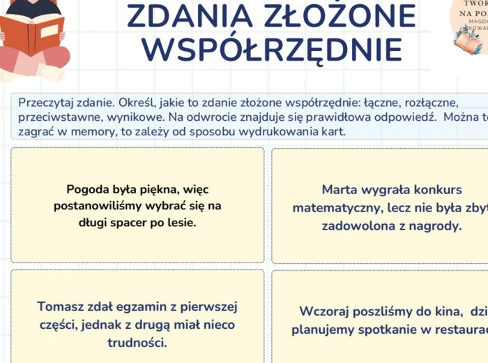 Zdania złożone współrzędnie