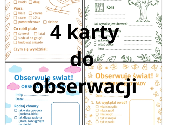 Karty do obserwacji przyrody