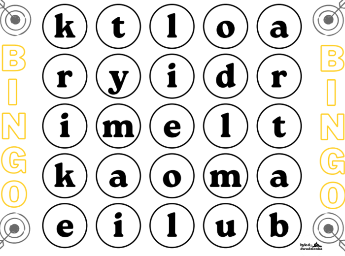 BINGO! - Litery i cyfry