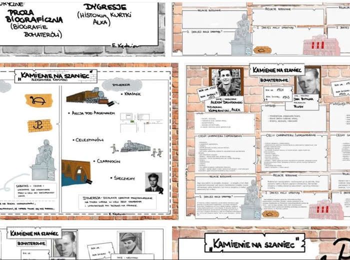 "Kamienie na szaniec" - karty pracy do samodzielnego uzupełnienia