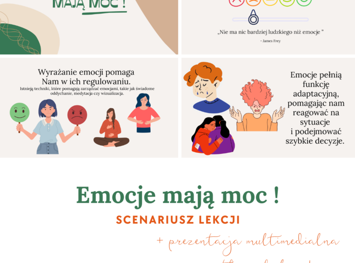 Emocje mają moc ! - scenariusz lekcji + gazetka szkolna