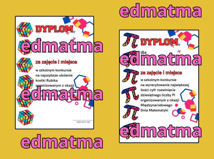 Dyplomy - zestaw z okazji Międzynarodowego Dnia Matematyki
