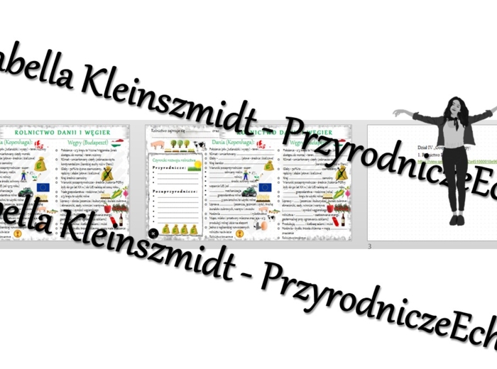 Minizestaw na temat „Rolnictwo Danii i Węgier”– sketchnotka + karta pracy w power point + gratisowy link do prezentacji multimedialnej niekomercyjnej wykonanej w genial.ly do indywidualnego pobrania i użycia do celów niekomercyjnych. Geografia 6, dział I