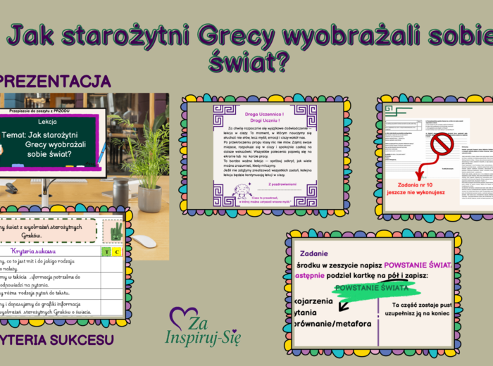 Mitologia – Jak starożytni Grecy wyobrażali sobie świat? – prezentacja + scenariusz + karta pracy