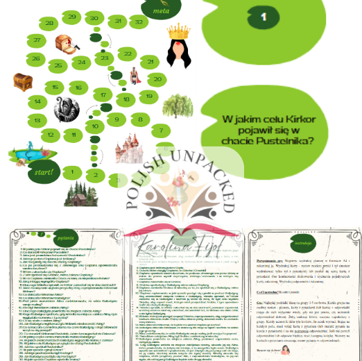 Gra planszowa "Balladyna" Juliusz Słowacki, lektura obowiązkowa, egzamin ósmoklasisty