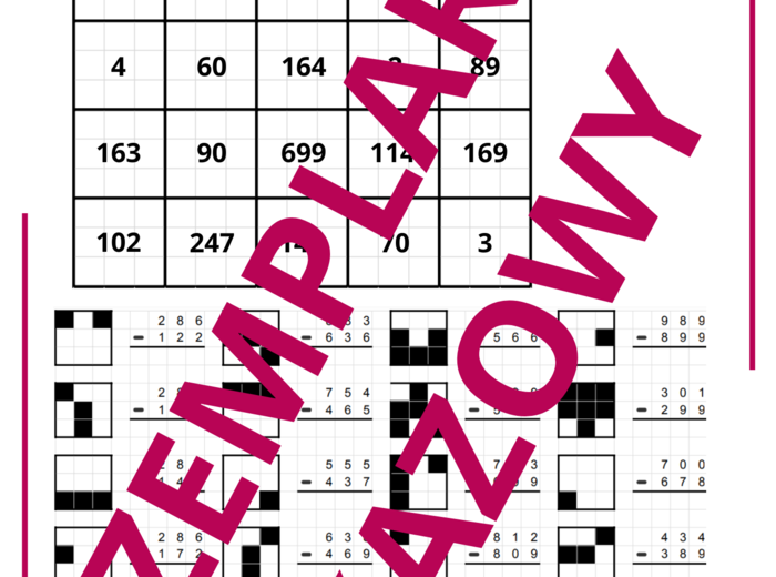 Odkoduj obrazek - odejmowanie sposobem pisemnym