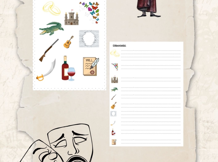 Ikony (obrazki) do lektury "Zemsta" Aleksandra Fredry, język polski, egzamin ósmoklasisty, lektura obowiązkowa klasa 7-8