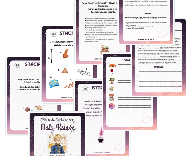 STACJE ZADANIOWE "Mały Książę" Antoine de Saint-Exupery