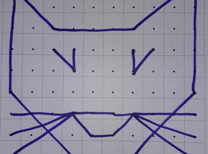 Kot - ćwiczenie grafomotoryczne