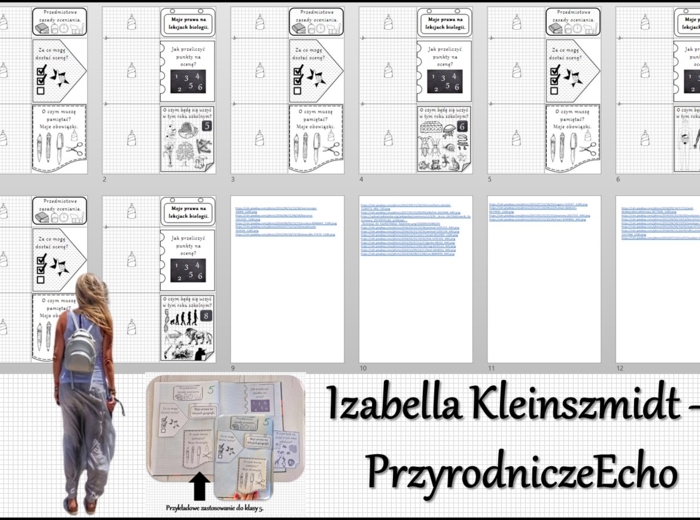Przedmiotowe zasady oceniania (PZO) z biologii (do klas 5, 6, 7 i 8). Interaktywne notatki do wycinania, zginania i wypełniania przez ucznia. Zestaw 5-8.