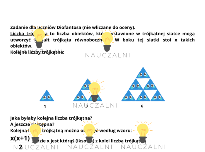 Projekt klasa6 Równania Uczniowie Diofantosa