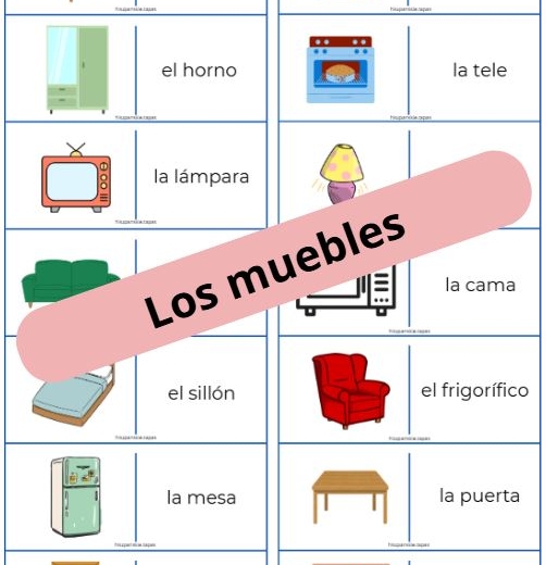 Domino ze słówkami – „los muebles” (meble)