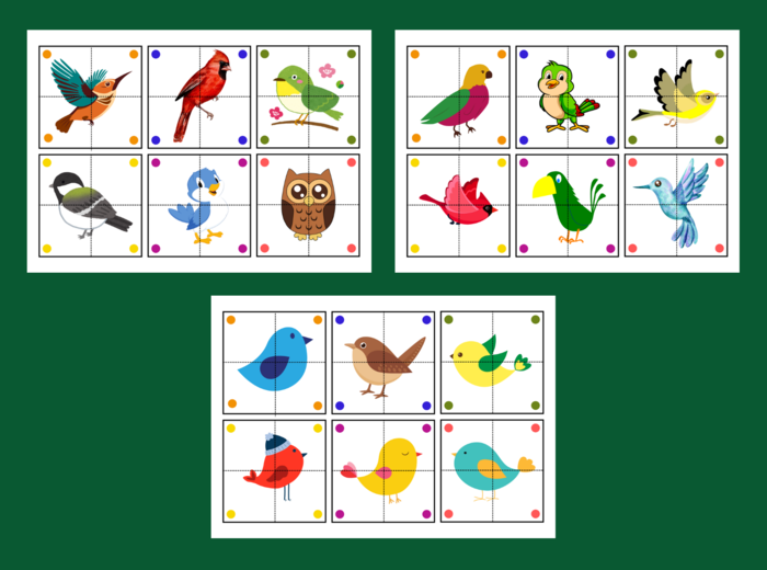 DZIEŃ PTAKÓW – puzzle – układanka- układanki – biblioteka – świetlica – przedszkole – 36 wersji – WIOSNA