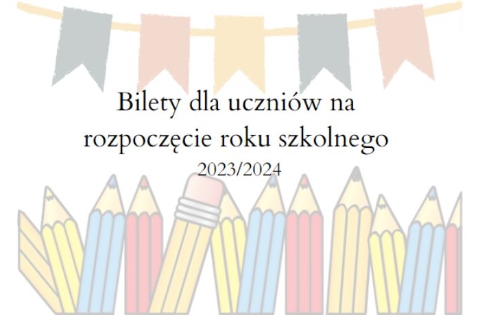 Bilety, kupony, talony na rozpoczęcie roku szkolnego!