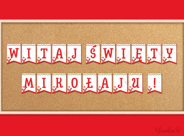 Girlanda „Witaj Święty Mikołaju!”