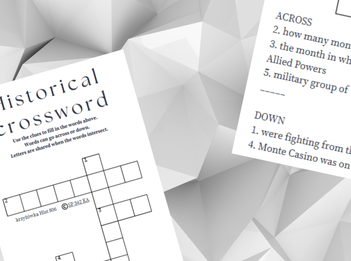 Crossword - Hist 806 Zwycięstwo aliantów