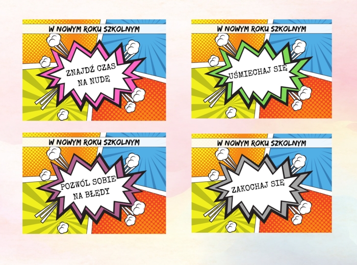 Garść pozytywnych myśli na nowy rok szkolny - materiał na gazetkę.