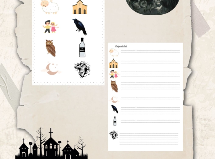 Ikony (obrazki) do lektury "Dziady cz. II" Juliusza Słowackiego, język polski, egzamin ósmoklasisty, lektura obowiązkowa klasa 7-8