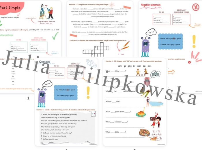 Past Simple/ Worksheet/ Zestaw zadań/ Teoria i Praktyka/ Teoria/ Theory/ Zadania/ Pakiet/ Karta pracy/ Gramatyka/ Grammar/ English Grammar/ Matura// SP 5/ SP 4-6/ SP 7-8/ SP 8/ Klasy 7-8/ Klasa 8/ Gotowa lekcja