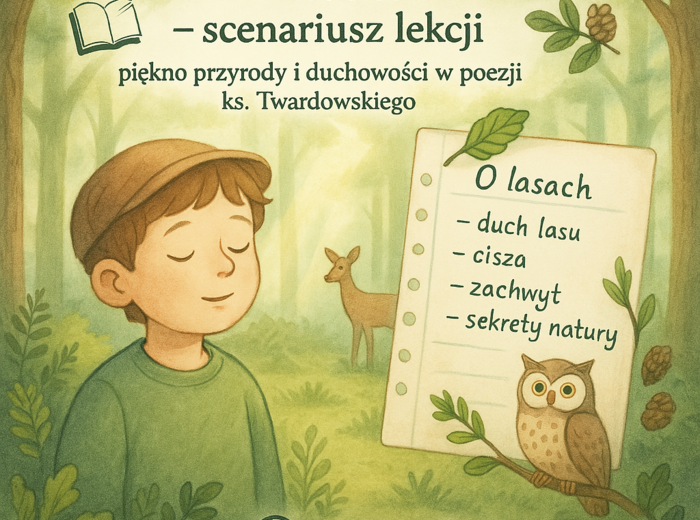 Scenariusz lekcji „O lasach” – piękno przyrody i duchowości w poezji ks. Jana Twardowskiego. Dla klas 4–6 szkoły podstawowej