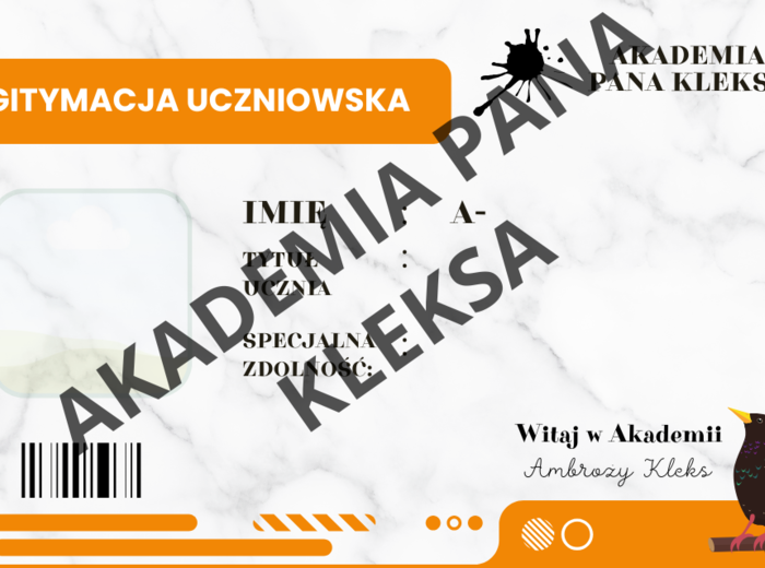 Legitymacja Akademia Pana Kleksa