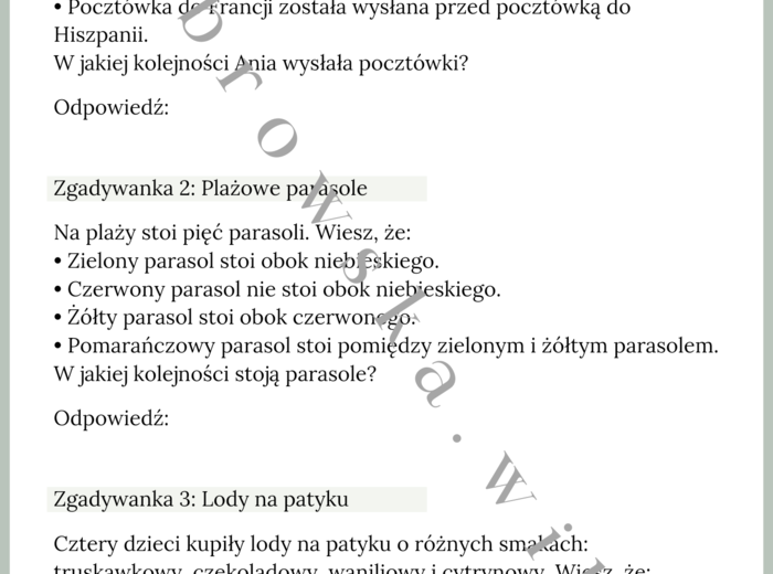 Zgadywanki matematyczne