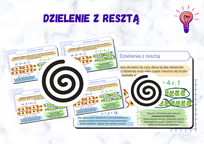 Dzielenie z resztą – plakat + wklejki